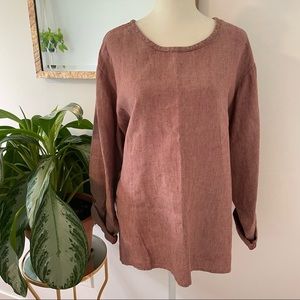 FLAX Linen Long Sleeve Tunic
